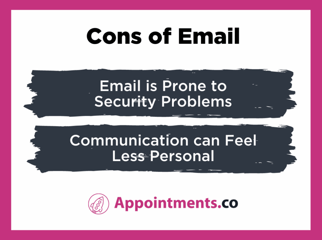 Email  vs Phone Call  - Cons of Email